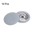 thumbnail image 3 of 10uds 40L Tela Paño Cubierto Botón 25mm Redondo Metal Vástago Costura Botones para Trajes Vestido Blusas Claro Azul Unique Bargains, 3 of 5