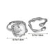 thumbnail image 3 of Anillo de moda asimétrico con diseño geométrico y perlas, anillo de tendencia, 3 of 8
