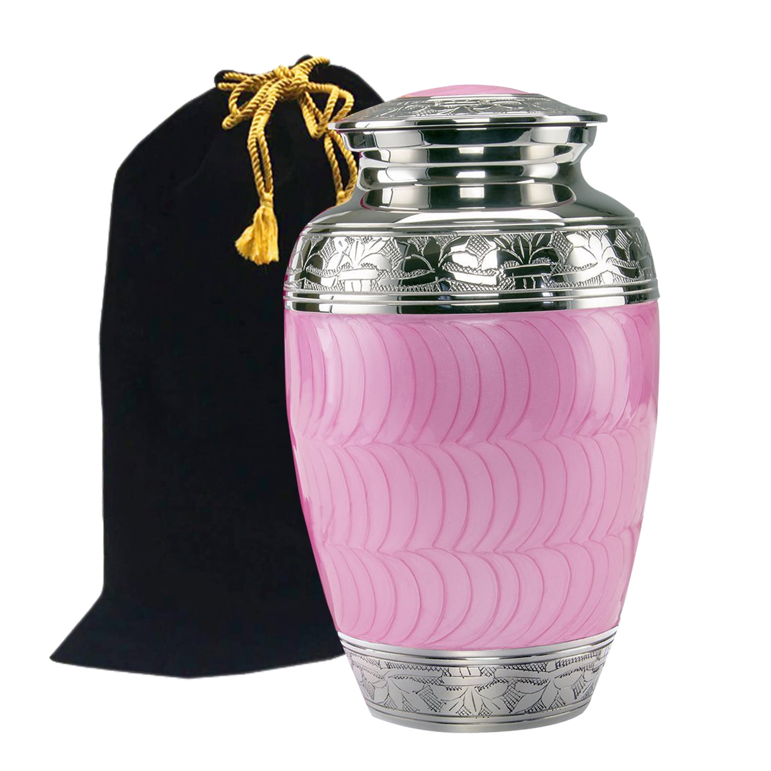 Classic Baby Pink Brass Cremation Urn Beautifully Handcrafted Adult