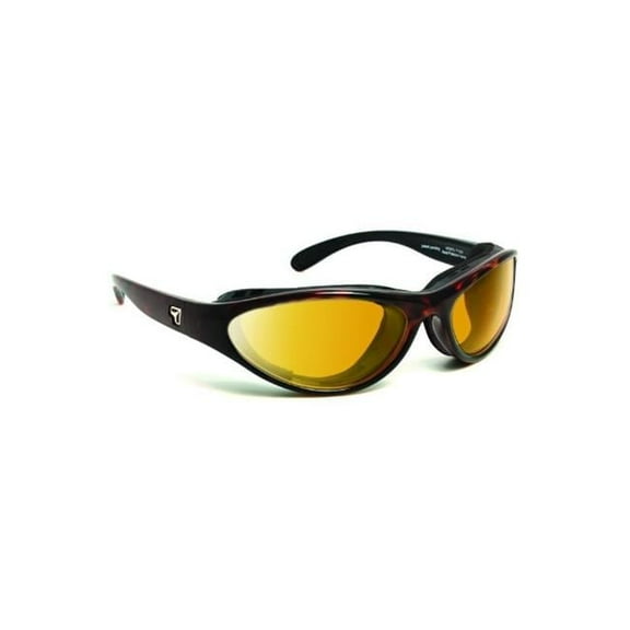 7eye 150643 Viento Sharp View Yellow Sunglasses- Dark Tortoise - Small & Large
