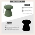 thumbnail image 2 of Mushroom Ottoman Foot Stool, Upholstered Round Foot Rest Velvet Vanity Stool, Small Mordern Footstool for Living Room, Bedroom, Entryway, Green, 2 of 5