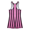 thumbnail image 6 of Sxiwei Men's Striped Wrestling Singlet Bodysuit Workout Sportwear Jumpsuit One Piece Swimsuit Hot Pink L, 6 of 7