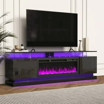 Minhui 70'' W TV Stand with Fireplace, Modern Fashion LED TV Cabinet Furniture For Living Room