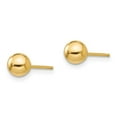 thumbnail image 2 of Auriga 14k Yellow Gold 5mm Ball Stud Earrings for Women(L-5mm, W-5mm), 2 of 6