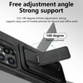 thumbnail image 4 of for iPhone 16 Pro Wallet Phone Case,Magnetic Detachable Card Holder,With Invisible Kickstand,Compatible with Mag-Safe,Flip Lens Ring Kickstand,PU Leather Shockproof Rugged Phone Case,Gray, 4 of 13