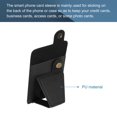 thumbnail image 3 of Adhesive Phone Card Holder with Stand Smart Phones or Cases PU Phone Wallet Two Way Adjustable Black, 3 of 6