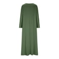 thumbnail image 6 of AUNVITO Women's Plus Size Oversized Long Sleeve Round Neck Dress with Pockets Casual and Comfortable Style, 6 of 8
