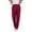 A44 Wine, variant on Xdegoge Straight Leg Scrub Pants for Women Soft Elastic Waist Trousers with Pockets Medical Nursing Uniform Bottoms