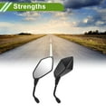 thumbnail image 3 of Espejos retrovisores universales de motocicleta ajustables, espejo lateral retrovisor de aluminio plástico, 1 juego negro M10 forma prismática, 3 of 7