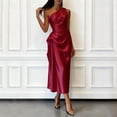 thumbnail image 2 of Sentmoon Robes de Printemps Grande Taille Robes pour Femmes Été 2026 Couleur Unie Coupe Régulière Robe Maxi avec Manches pour Sortir et Style Y44K TP-TTG, 2 of 7