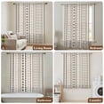 thumbnail image 6 of Boho Ethnic Sheer Curtains 63 Inches Long, Aztec Bohemian Vintage Geometric Brown Rustic Light Filering Curtains, Breathable Simi Curtain Privacy Drapes for Living Room Bedroom Window Treatment, 6 of 9