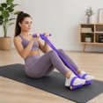 Pedaaltrekkersweerstand Met Dubbele Veer – Sit-up Trainer, Draagbaar, Met Massagebal, Voor Thuisgebruik