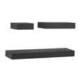 thumbnail image 5 of CosmoLiving by Cosmopolitan 24", 12", 6"W 3-Tier Black Wall Shelf (3 Count), 5 of 7