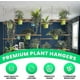 thumbnail image 4 of Ganchos de techo para colgar plantas - 4 piezas de 7,6 cm con revestimiento de vinilo resistente, color blanco, para comederos de pájaros, jardineras y campanas de viento, 4 of 5