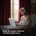 thumbnail image 4 of Half Price Drapes Signature Moroccan Red Velvet Blackout Curtains For Bedroom(1 Panel), 50WX 108L, 4 of 11