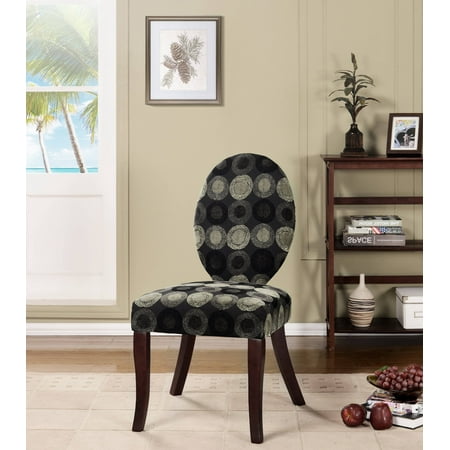 Tessa Dark Multi Finish Upholstered Fabric Armless Accent
