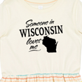 thumbnail image 4 of Inktastic Someone in Wisconsin Loves Me Girls Toddler Dress, 4 of 5