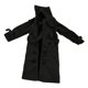 thumbnail image 1 of 1/12 de ropa para muñecas a escala: gabardina cruzada, atuendo realista para acción. Negro, 1 of 7