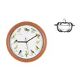 thumbnail image 1 of Reloj de pared con forma de pájaro cantor, plato de dulces de cristal con tapa, relojes de pared decorativos con forma de calabaza para paredes, cocin, 1 of 8