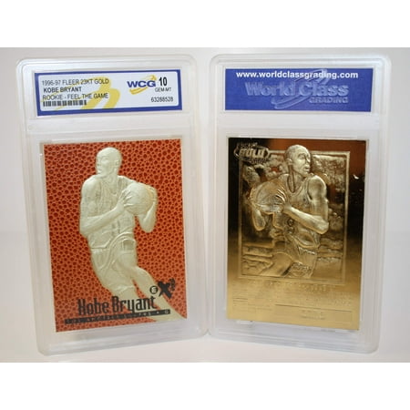 - KOBE BRYANT 1996-97 Fleer Rookie FEEL THE GAME 23KT Gold Card GEM MINT 10