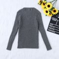 thumbnail image 3 of Honeeladyy Toddler Kids Baby Girls Ribbed Knit Sweater Soft Solid Warm Sweater Pullover Gray, 3 of 8