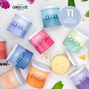 Candle-Lite Pure Eucalyptus & Lily Odor Eliminating Scented Candles, Neofresh Technology Eliminates 99.9% of Odors, 16 oz 2-Wick Jar, Proudly Poured in the USA, 44-60 Hours Burn Time