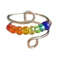 thumbnail image 1 of Anillo giratorio con cuentas giratorias, joyería, anillo giratorio, moda, clásico, simple Plata, 1 of 6