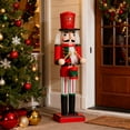 thumbnail image 4 of Shoreew Christmas Nutcracker Ornament Large Wooden Soldier Nutcracker Figurine for Christmas Tree Front Door Hotel Decoration, 4 of 7