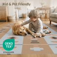 thumbnail image 4 of ODIKA 5'x7' Blue Beige Geometric Striped Design Washable Area Rug Intricate Handwoven Patterns with Modern Flair Easy Care, Non-Shedding, Pet Friendly, for Small Living Room, Bedroom, 4 of 7