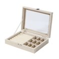 thumbnail image 1 of Portable Jewelry Box Organizer Leather Jewellery Ornaments Case Travel Storage, 1 of 6