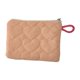 thumbnail image 2 of Bolsa cosmética de lana de punto a rayas con bloqueo de color, estuche de lápices de patrón portátil, billetera mini acolchada, bolsa de almacenamiento de color caramelo, bolsa de maquillaje naranja, 2 of 7