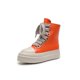 thumbnail image 1 of Owen Seak, zapatillas altas para mujer, zapatos de lona, zapatillas de deporte de lujo, botas de plataforma con cordones, zapatos de PU negros con cremallera y aumento de altura informales Tan Jianjun  unisex, 1 of 2
