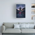 thumbnail image 2 of Canvas Wall Art - Javier De La 'Walking Kyoto' Wall Art for Living Room, Bedroom, or Office Décor by Trademark Fine Art - 22 x 32 Inches, 2 of 4