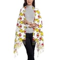 thumbnail image 2 of Rateoe Rubber Duck Chicken Bird Women's Traditional Scarf Wrap Tassel Shawl Fringes Neck Head Shawl Retro Scarf, 2 of 8