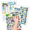 thumbnail image 1 of Tabla de entrenamiento para ir al baño Hadley Designs para niños con pegatinas, 1 of 9