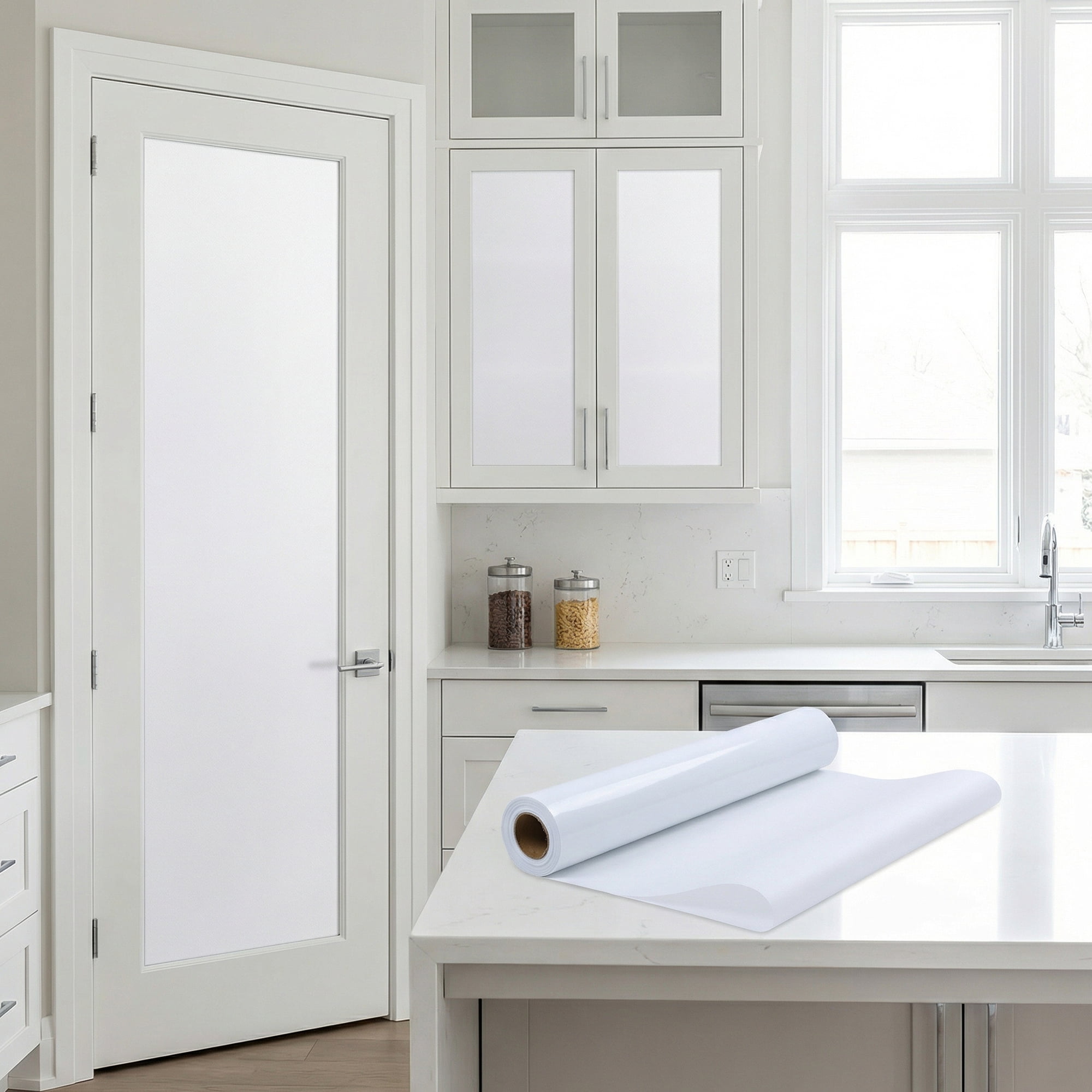 Unique Bargains Static Cling Frosted Window Privacy Film White 39.4" x 23.6"