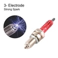 thumbnail image 3 of Bujías D8TC de 3 electrodos para motocicletas CG 125, 150, 200 cc, CF250, scooters, ATV y quads., 3 of 8