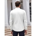 thumbnail image 4 of OALUXE Mens Dress Shirts Formal Long Sleeve Button Down Business Contrast Shirt with Pocket, 4 of 7