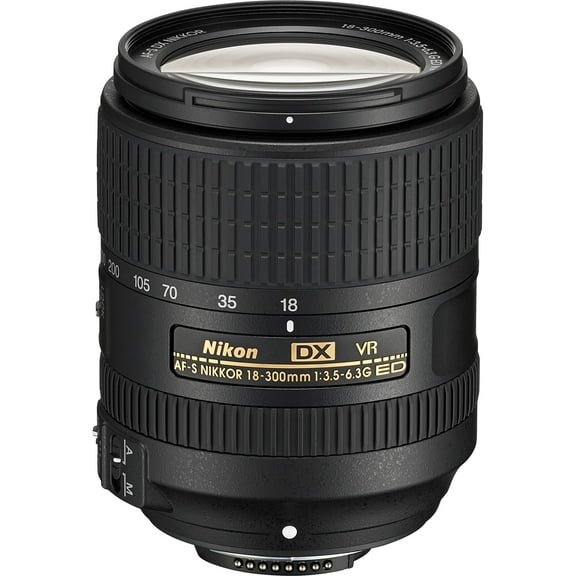 Nikon AF-S DX NIKKOR 18-300mm f/3.5-6.3G ED Vibration Reduction Zoom Lens with Auto Focus for Nikon DSLR Cameras (Renew