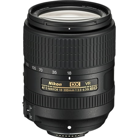 Nikon AF-S DX NIKKOR 18-300mm f/3.5-6.3G ED Vibration Reduction Zoom Lens with Auto Focus for Nikon DSLR Cameras (Renew