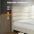 thumbnail image 6 of EnHomee Twin Size Bed Frame with Headboard Upholstered Bed Frame Twin with Storage Twin Size Bed Frame with Charge Station Beige, No Box Spring Needed, Noise Free, 6 of 8