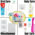 thumbnail image 4 of Women’s Single 15 Piece Travel Size Women’s Hygiene Toiletry Kits Containing Shampoo, Conditioner, Body Wash, Toothbrush, Toothpaste, Deodorant, Comb & More for Homeless Charity Donation, 4 of 4