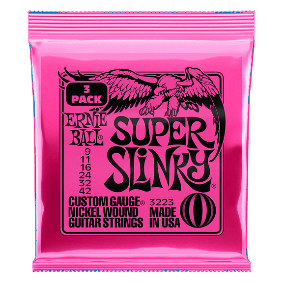 Ernie Ball 2223 Super Slinky 9-42 (12 Pack Bundle)