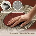 thumbnail image 6 of ODIKA 8'x10' Washable Area Rug Non-Slip Chair-Friendly Mat Pile Shaped Graphic Interlocking Symmetry Saturated Field Minimalist for Dining Room, Large Office, Lounge, 6 of 7