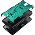 thumbnail image 4 of Compatible for Nokia C100 Case with Holster Belt Clip Hybrid Shockproof Protective Phone Cover with Kickstand - Teal, 4 of 5