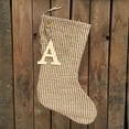 thumbnail image 6 of Primitive Red Stripe Quilted Stocking with Personalized Letter Charm by Marilee Home, 6 of 8