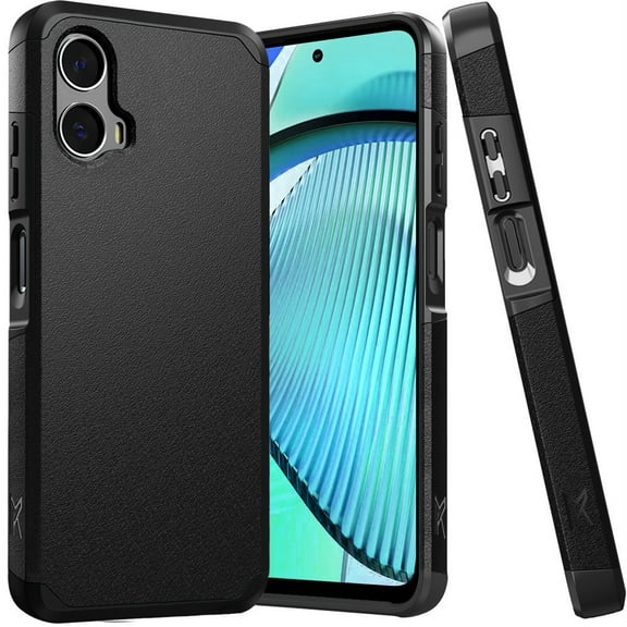 For Motorola Moto G Power 5g 2024 Tough Strong Hybrid (Magnet Mount Friendly) Case Cover - Black