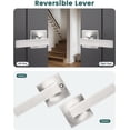 thumbnail image 4 of Square Passage Door Handles Interior Matte Door Handles Indoor Keyless Non-Locking Lever Set for Hallway or Closet Doors Reversible for Right/Left Handed Door, 4 of 6