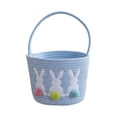 thumbnail image 2 of Decoraciones de Pascua, cestas de Pascua con conejito, cestas de algodón tejidas con conejito, lindos cubos de conejito con asa, rellenos de conejito, suministros de decoración para fiestas de huevos, 2 of 6
