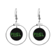 thumbnail image 1 of Pihel la tipografía 3.0 pixeles Los pendientes cuelgan del aro de la joyería del círculo de la gota Unbranded M, 1 of 3